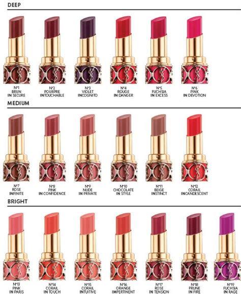 ysl lipatick|ysl lipstick color chart.